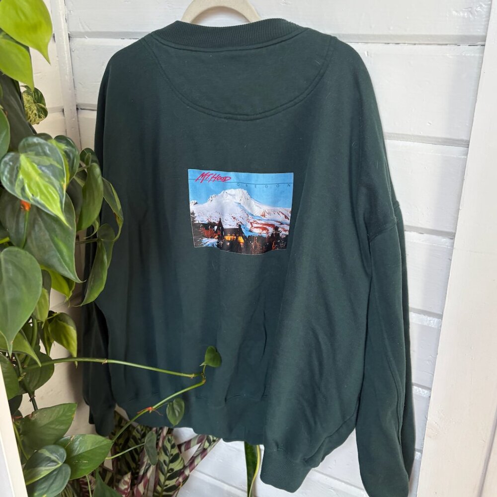 Vintage Mt. Hood Zip-Up Crewneck Sweatshirt
